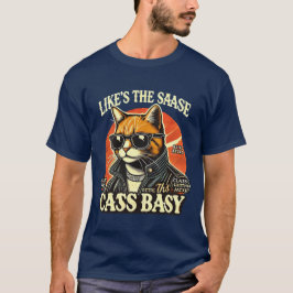 Camiseta Gato Guay Retro con gafas de sol estilo Biker Vint