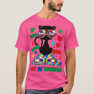 Camiseta Gato Guerrero Del Autismo Si Quieres Ser Guay Solo