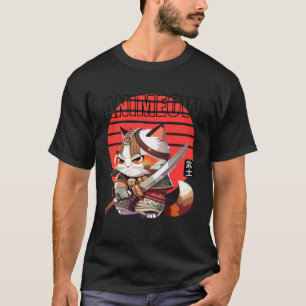 Camiseta Gato guerrero en huelga en el tradicional sol rojo