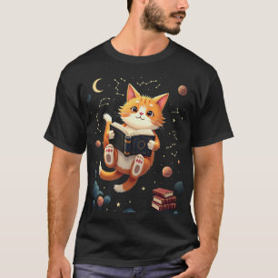 Camiseta Gato Gusano Espacial Leyendo Otro Capítulo