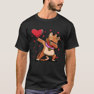 Camiseta Gato haciendo dab con máscara facial corazón Disfr