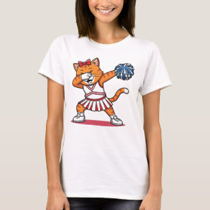 Camiseta Gato haciendo Dab porrista divertido lindo baile D
