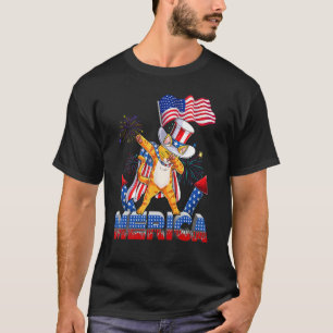 Camiseta Gato haciendo dab Uncle Sam 4 de julio Patriótico