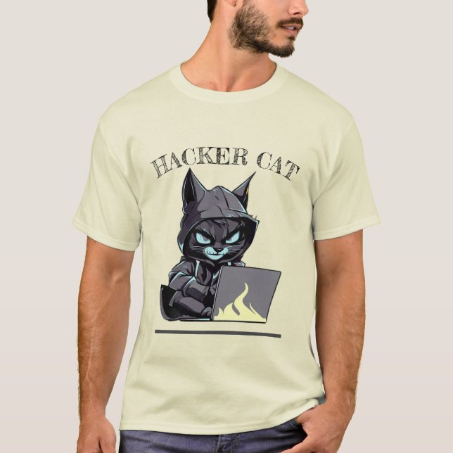 Camiseta Gato Hacker (Anverso)