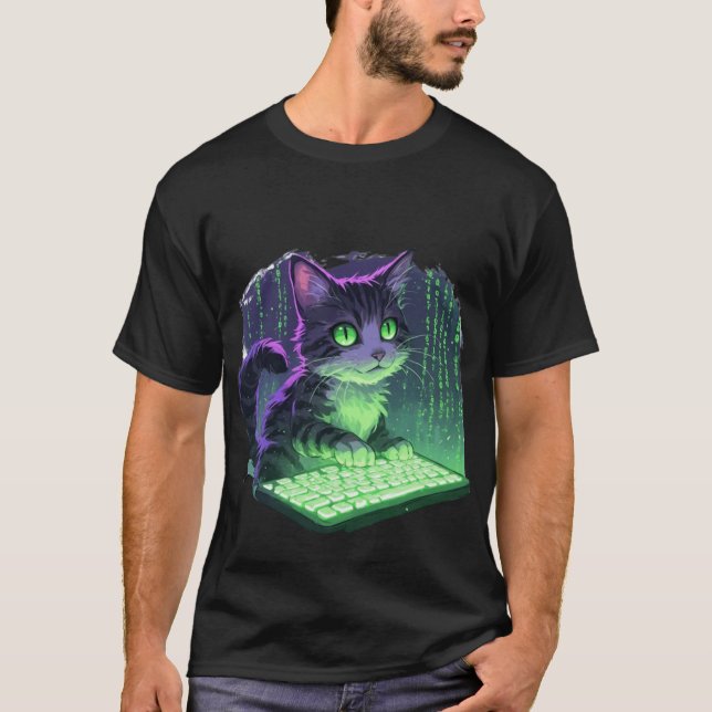 Camiseta Gato Hacker (Anverso)