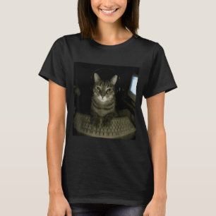 Camiseta Gato Hacker Meme Divertido Gato Informático Gatito
