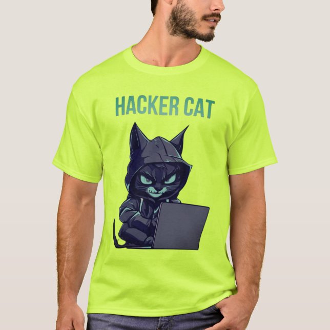 Camiseta "Gato hacker: Tee de susurro de código" (Anverso)