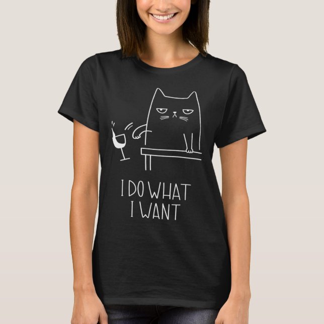 Camiseta Gato Hago Lo Que Quiero (Anverso)