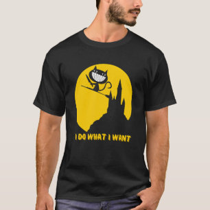 Camiseta Gato hago lo que quiero Gato Negro halloween Gato