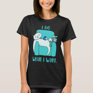 Camiseta Gato hago lo que quiero Libros de frases de gato