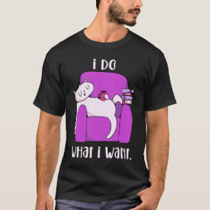 Camiseta Gato Hago lo que Quiero Libros de Frases de Gatos
