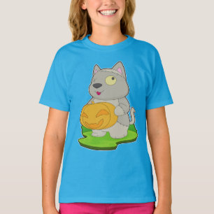 Camiseta Gato Halloween Zombie