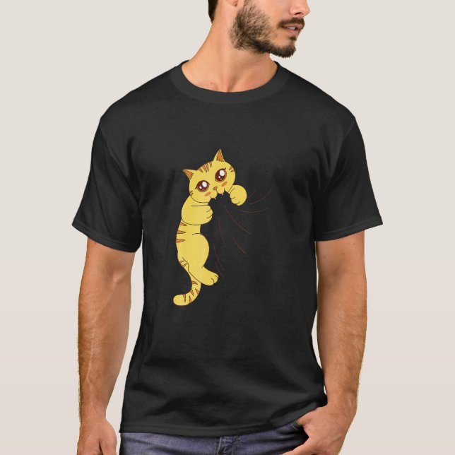 Camiseta Gato Hambriento Come (Anverso)