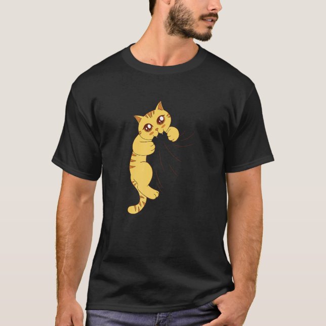 Camiseta Gato Hambriento Come (Anverso)