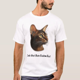 Camiseta Gato Havana Brown Cree su propio texto personaliza