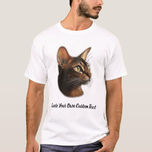 Camiseta Gato Havana Brown Cree su propio texto personaliza