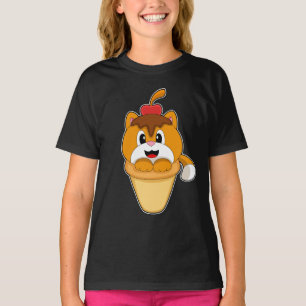 Camiseta Gato Helado de Waffle Cherry