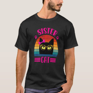 Camiseta Gato Hermana Pequeña Lindo Con Gafas De Leopardo R