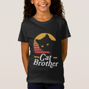 Camiseta Gato Hermano Estilo Vintage Regalo Retro Para Gato