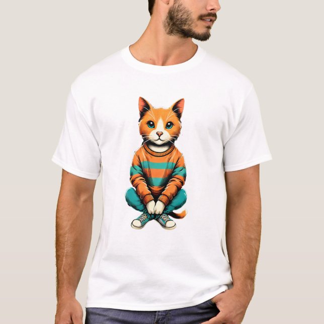 Camiseta Gato hermoso  (Anverso)