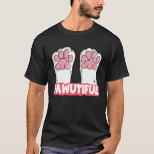 Camiseta Gato Hermoso Patas Lindas Pawutiful Gatito Meow Mu