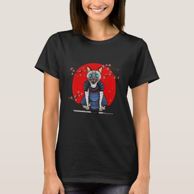Camiseta Gato Heroe Katana (Anverso)
