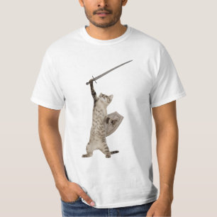 Camiseta Gato heroico del caballero del guerrero