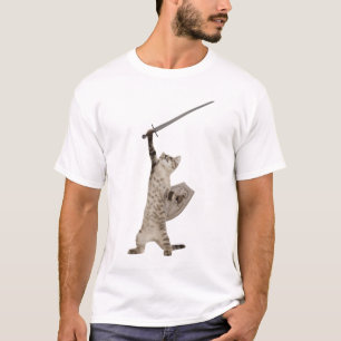 Camiseta Gato heroico del caballero del guerrero