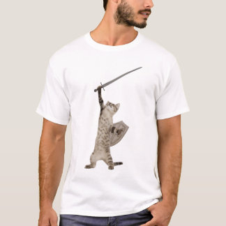 Camiseta Gato heroico del caballero del guerrero
