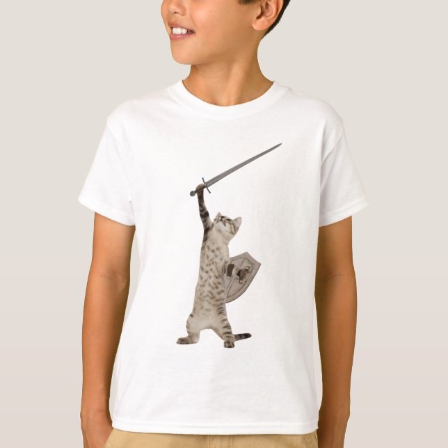 Camiseta Gato Heroico Guerrero Knight (Anverso)
