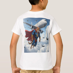 Camiseta Gato Heroico Salva Avión - Animal Épico de Aviació