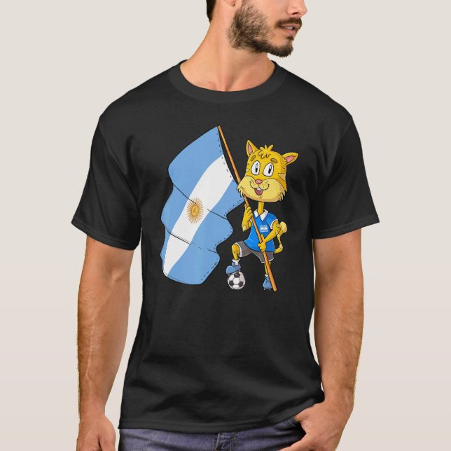 Camiseta gato hincha argentino (Anverso)