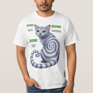 Camiseta Gato Hipno Azul Ruso