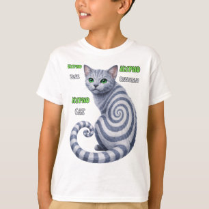 Camiseta Gato Hipno Azul Ruso