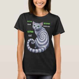 Camiseta Gato Hipno Azul Ruso