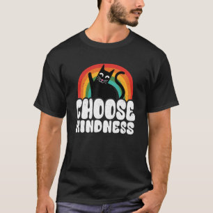 Camiseta Gato hippie anti-bullying Rainbow Peace Kind Choos