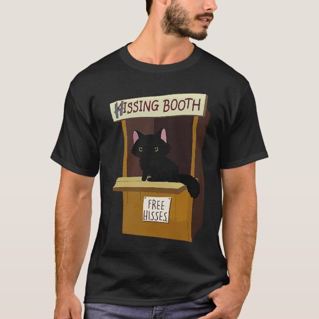Camiseta Gato Hissing Booth Free Hisses Animal (Anverso)