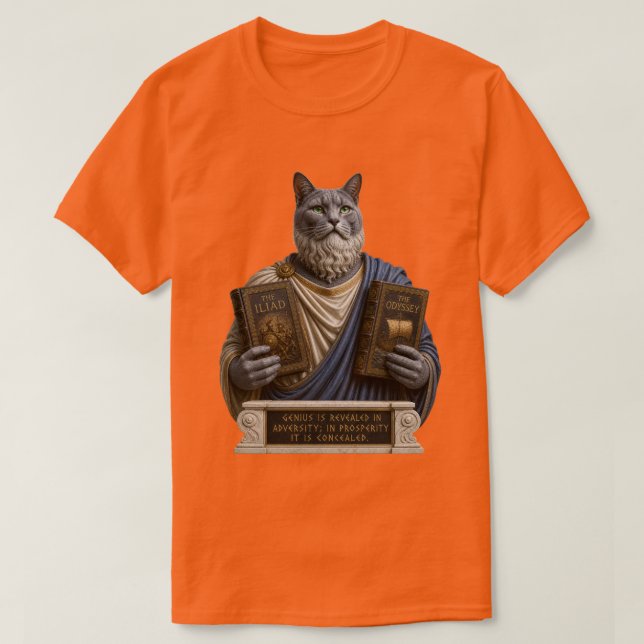 Camiseta Gato homer azul ruso (Diseño del anverso)
