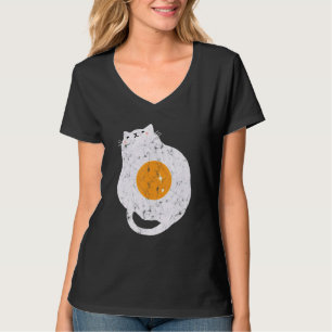 Camiseta Gato Huevo Frito Vintage Comida Gato
