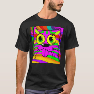 Camiseta Gato humorístico miow kitty retrato lindo gato gat