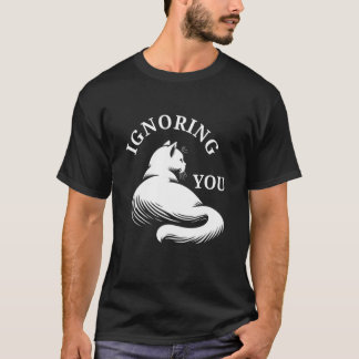 Camiseta Gato ignorándote Espalda de gato girada Amantes de