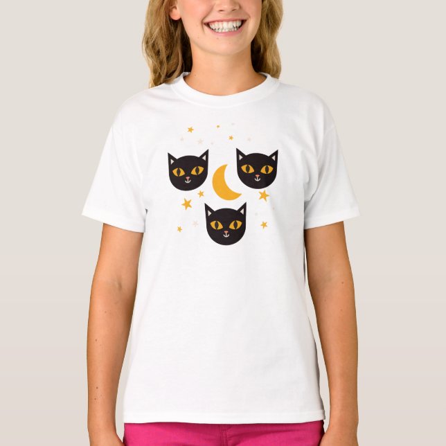 Camiseta Gato iluminado por la luna (Anverso)
