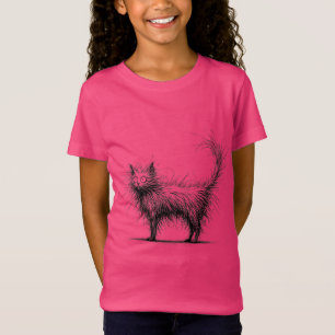 Camiseta Gato impactante - gato minimalista divertido