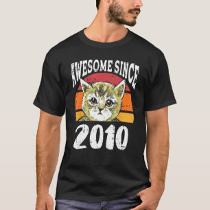 Camiseta Gato Impresionante Desde 2010 13 Cumpleaños 13 Año