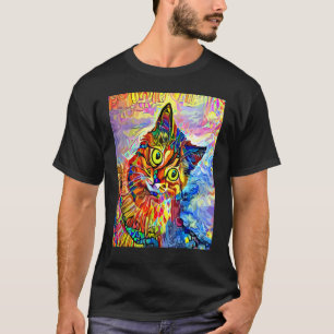 Camiseta GATO IMPRESIONISTA Gatito Minino Gato Mamá Papá Ga