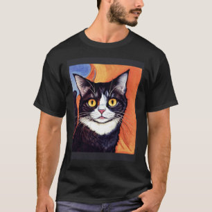 Camiseta Gato impresionista gritando Impresionismo Gatos 