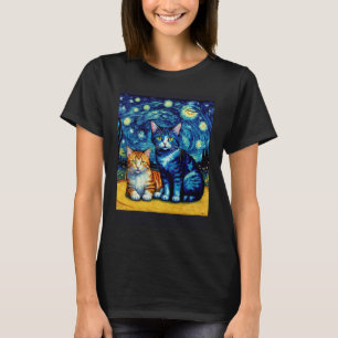 Camiseta Gato Impresionista Surreal Impresionismo Gatos 1