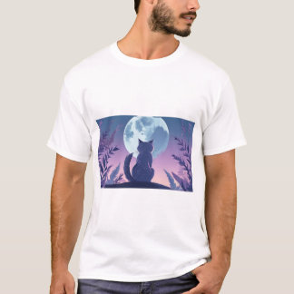 Camiseta gato impreso