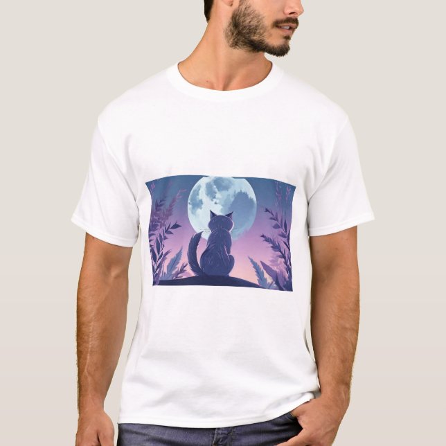 Camiseta gato impreso (Anverso)