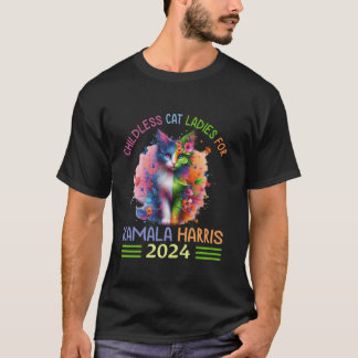 Camiseta Gato Infantil Damas De Kamala Harris Childless C